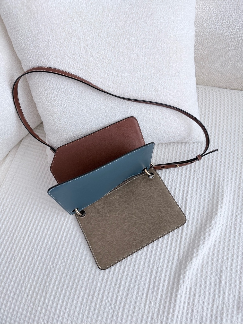 Bally Trio Convertible Multicolor Leather Crossbody Bag